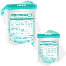 100 Pack Zipper Microwave Steam Bags set 70 Medium and 30 Large Sizes Reusable C