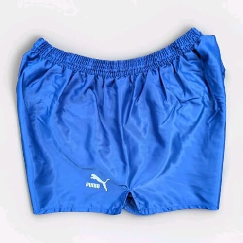 PUMA Glanz Nylon Sprinter Shorts Vintage D8 XL Retro Fußball Fitness Sport blau - Bild 16 von 22