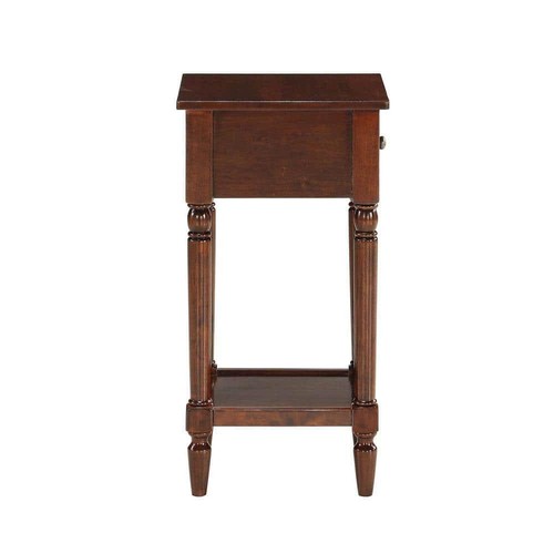 Convenience Concepts End Table 1-Drawer 28" x 14" x 14" French Country Espresso - Picture 2 of 9
