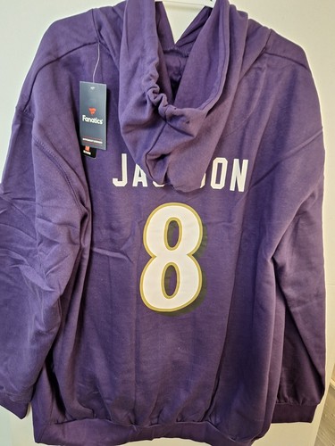 Lamar Jackson Baltimore Ravens Purple Hoodie Sweatshirt 2XLT NWT - Picture 4 of 4