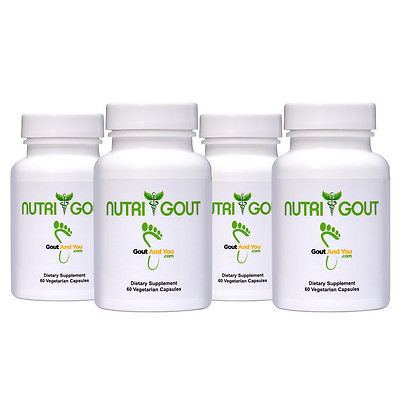 4 Bottles NutriGout Uric Acid Lowering and Gout Supplement from GoutandYou.com