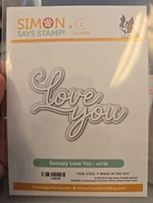 Simon Says Stamp CZ Design LOVE YOU Metal Dies Set