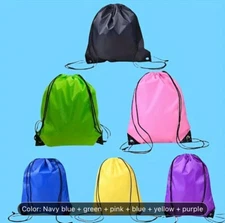6Pcs Drawstring Backpacks Bulk String Bag Cinch Sack Pack Storage (Multicolor)