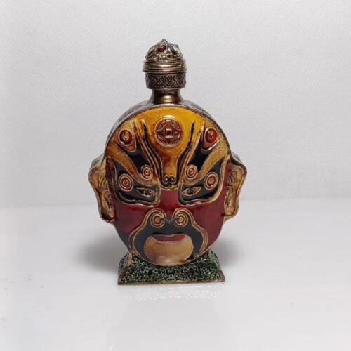 Collection chinoise de bouteilles de tabac à priser en argent sculpté artisanat et ornements - Photo 1 sur 5