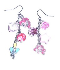 My Little Pony Girl's Pinkie Pie Mismatched Charms Drop Earrings - NWT