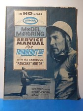 Aurora Model Motoring Service Manual Thunder Jet 500 Soft Cover 1963 HO scale
