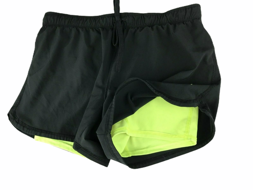 NIKE Black Shorts Running Green Spandex Shorts Women&#039;s Small Elastic Waist | eBay