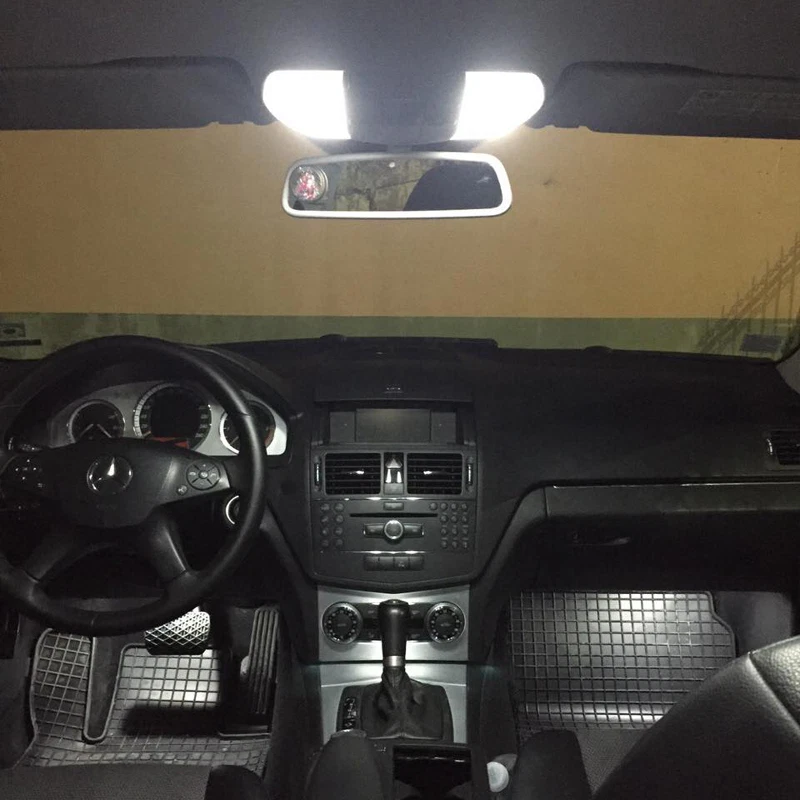Mercedes Classe C W204 LED InteriorKit Premium Conjunto 12 Lâmpadas SMD Branco Sem Erros - Imagem 3 de 4