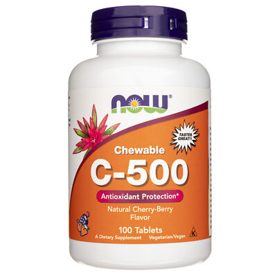 NOW FOODS Vitamin C-500 (mit Waldfruchtgeschmack) 100 Lutschtabletten