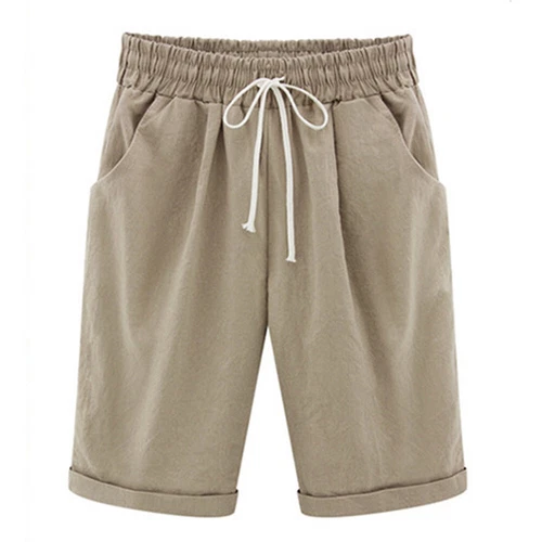Womens Solid Beach Bermuda Capri Shorts Loose Casual Summer Crop Pants Trousers - Bild 13 von 29