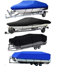 Waterproof Boat Cover Dust Heavy Duty Trailerable V-Hull Runabout Fishing Ski