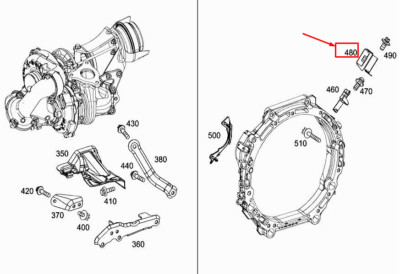 MERCEDES-BENZ C W205 Crankshaft Sensor Shield A6260160400