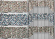 Rose Garden Valances, Curtains or Swags (3 Colors Available)