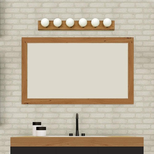 Design House 500223 Vanity Honey Oak, 6-Light Bath/Vanity Lights 6-Light - Picture 6 of 12