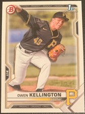 2021 BOWMAN DRAFT OWEN KELLINGTON PITTSBURGH PIRATES PROSPECT #BD-120 1ST BOWMAN