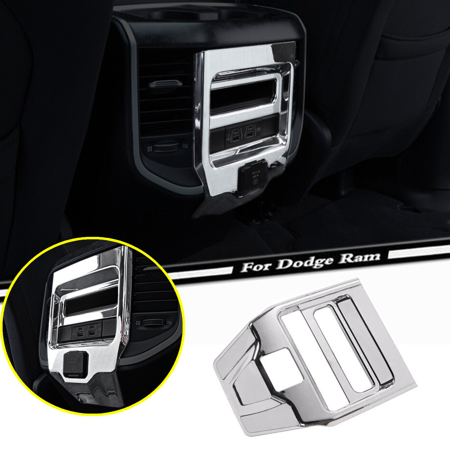 Chrome Rear Air Vent Cover Trim For Dodge RAM 1500 2019-2024 Models  