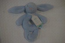 Jellycat Bashful Bunny Ring Rattle Soft Toy - Blue - Plush - Baby - GENUINE