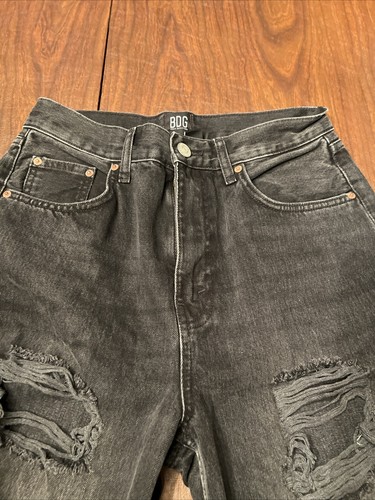 Urban Outfitters BDG High Rise Baggy Black Denim Jeans Distressed Ripped Size 29 - 第 4/6 張圖片