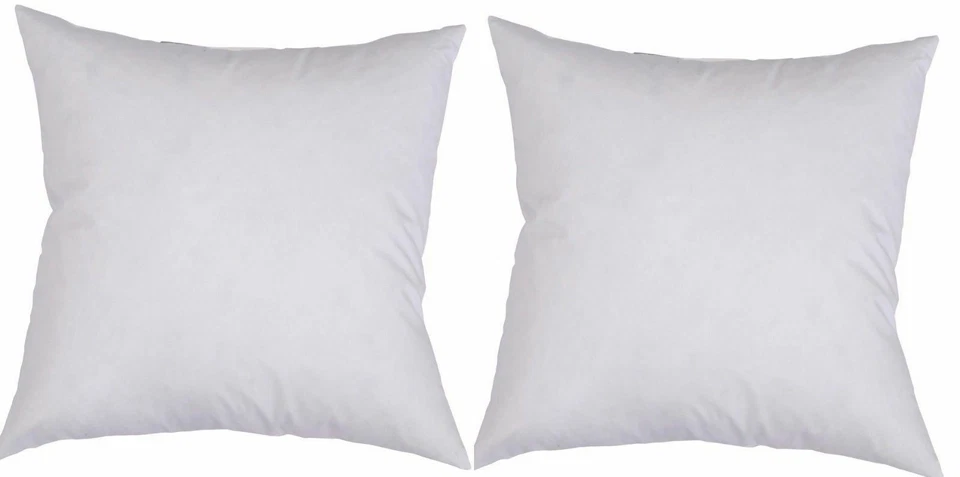 12 Cushion Pillow Inserts 45 x 45 cm White Outer Case Hypoallergenic Fibre New - image 2 of 3