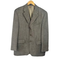 Chaps Ralph Lauren Men's 100 Lambs Wool Blazer 41R Brown Black