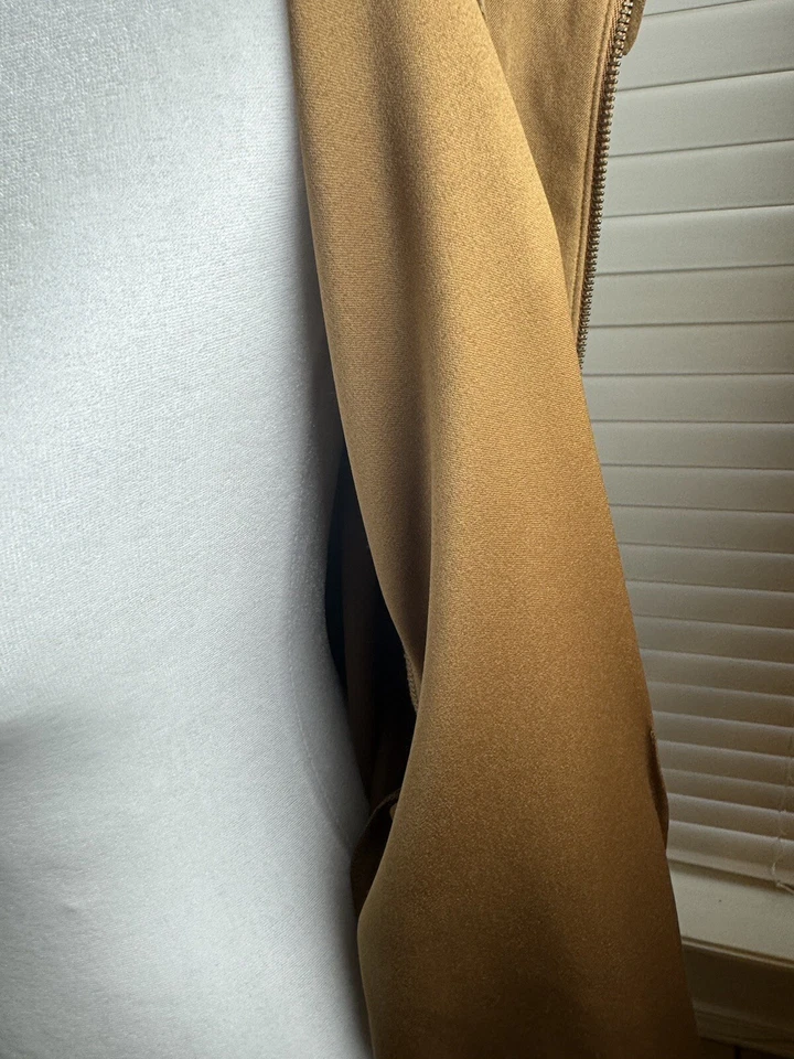 Camisa/chaqueta Briggs New York beige con cremallera completa talla grande para mujer 20W Foto 4 de 4