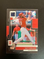 2022 Panini Chronicles Clearly Donruss Blue #8 Matt Vierling 18/50 PHILLIES