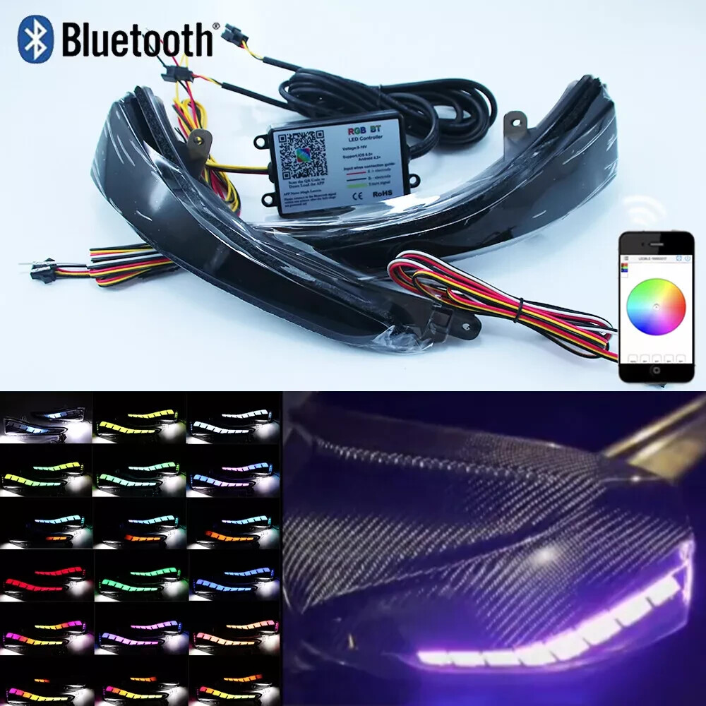 RGB LED Mirror Sequential Signal Light& Fog Light for Infiniti Q50