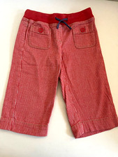 BODEN Boys Sz 6Y EUC Red Striped Shorts Elastic Waist Pull String Great Looking