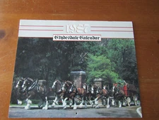 Budweiser Beer Clydesdale Calendar '87 Beautiful sign  pictures , birthday 1987