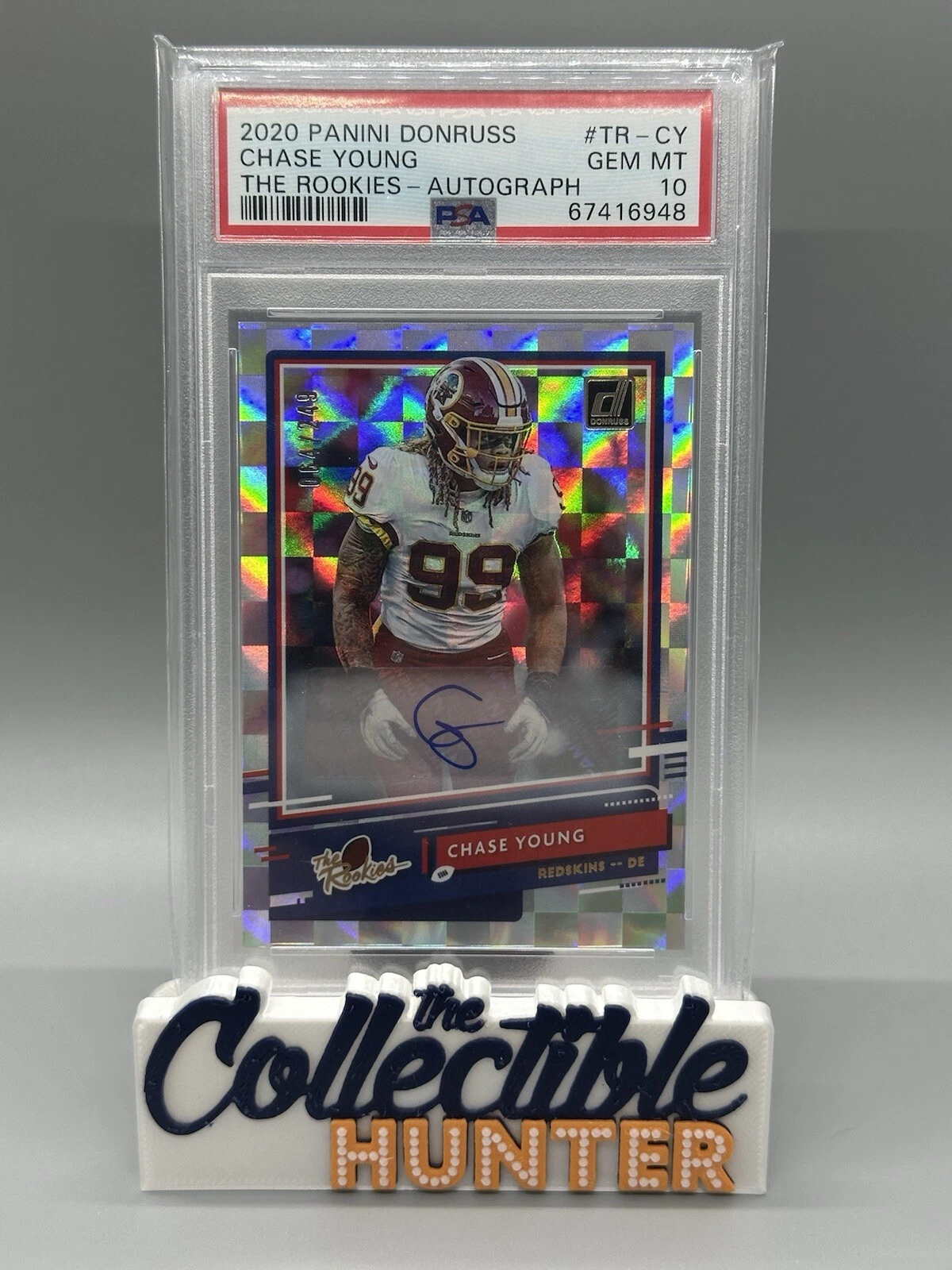 Chase Young Panini Donruss the Rookies #TRCY Autograph