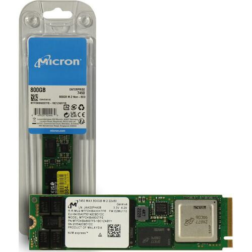 Micron 7450 MAX 800 GB Enterprise Solid State Drive - M.2 2280 NVME - 3 DWPD ! - Picture 1 of 1