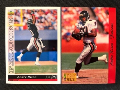 NFL - Andre Rison 1993 Upper Deck & 1993 Classic Proline Live Football - Falcons