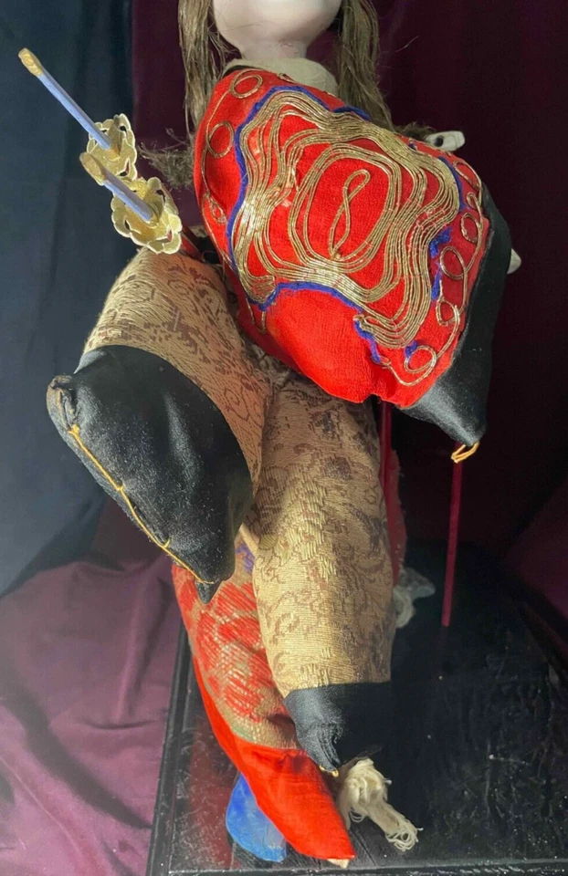 AUTÉNTICO GUERRERO SAMURAI FEROZ EDO TAKEDA*GOFUN*KATANA*ESPADA*SEDA CON BORDADO DORADO Foto 4 de 4