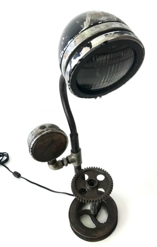 Handmade Steampunk Industrial Lamp - Picture 4 of 8