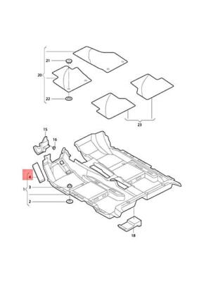 AUDI Q3 84B 84G 8UB 8UG COVER FOR FOOTREST SOUL BLACK 8U18647774PK