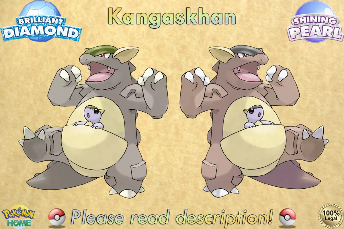 6IV Shiny Kangaskhan Pokemon Brilliant Diamond and Shining Pearl