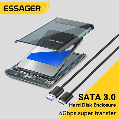 Essager 2.5 inch SATA Box USB3.0 SSD Shell SATA HDD Box Enclosure External 6Gbps