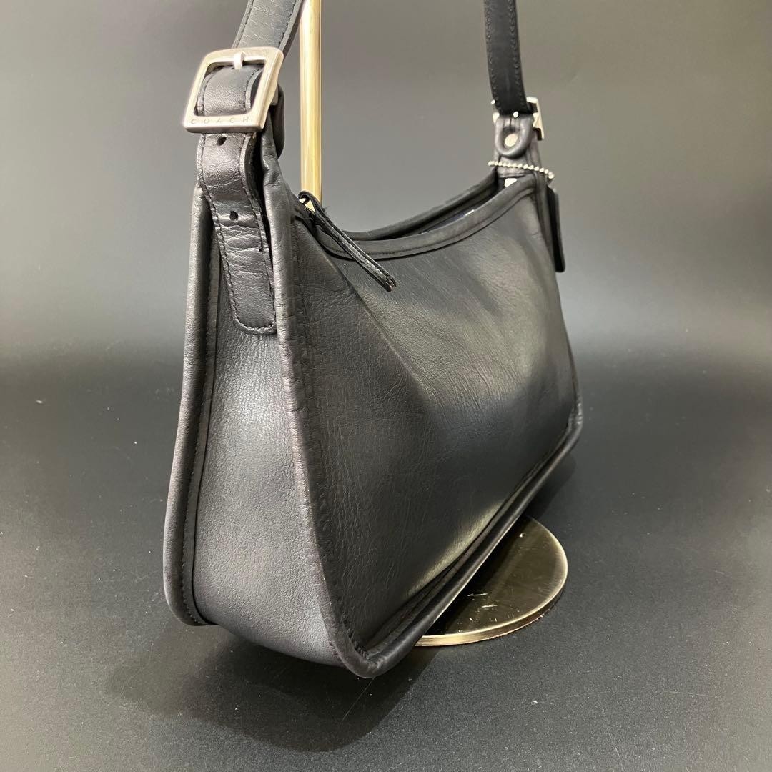 Coach 9071 Vintage Black Leather Shoulder Bag Made in… - Gem