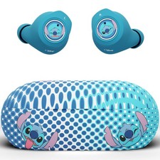 Disney Lilo and Stitch Bluetooth Earbuds w/Charging Case- Wireless Headphones...