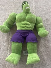 Incredible Hulk Marvel Plush 16" Jointed Arms Movable arms - Disney Store Plush