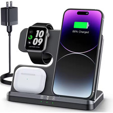 Wireless Charger 3-In-1 Charging Station for Multiple Devices, Phone, Watch and