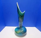 Large Vintage Royal Haeger Pottery Blue Green Vase 17"