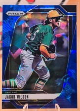2025 Blue Ice Prizm Refractor Jacob Wilson Oakland Athletics!