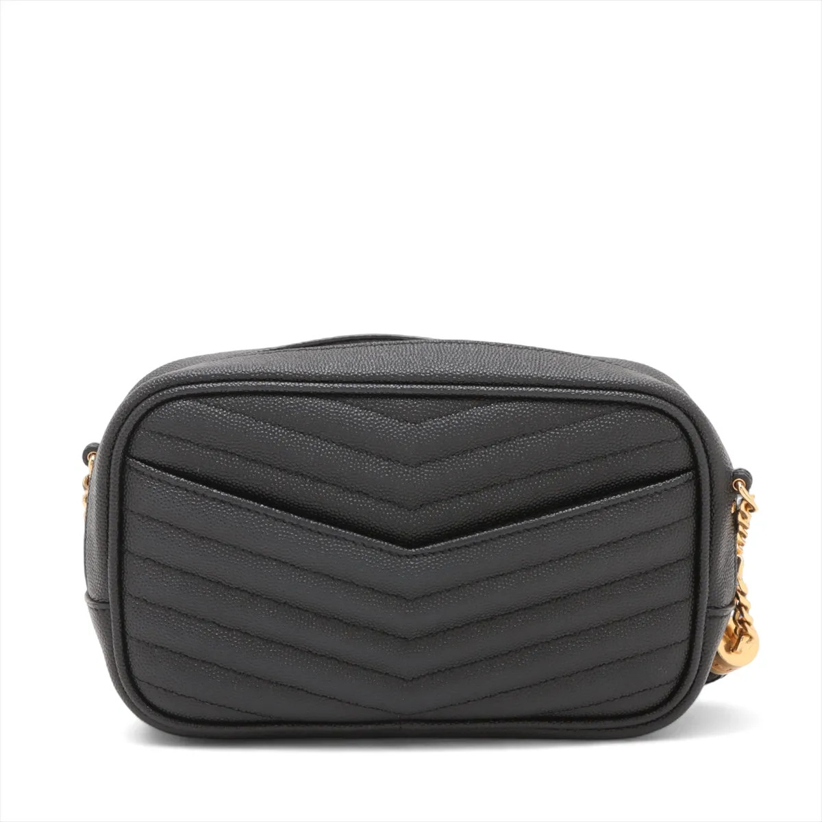 Saint Laurent Paris Leather Chain Shoulder Bag Black 618057 thumbnail 2