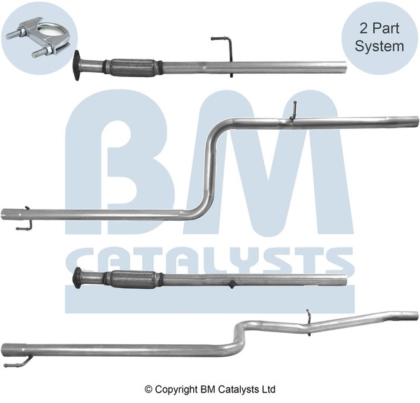 Auspuff Abgasrohr Mitte Passend FüR Fiat Doblo | BM50217-image