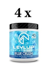 4 x LevlUp Blue Crush Gaming Booster, Energy and Concentration   BBE 31/01/26