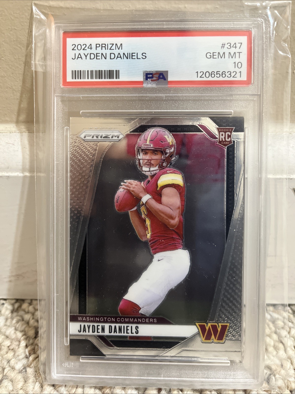 2024 Panini Prizm Football Jayden Daniels Rookie Card PSA 10 #347