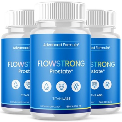 (3 Pack) FlowStrong Advanced Prostate Support Formula Flow Strong 180 Capsules