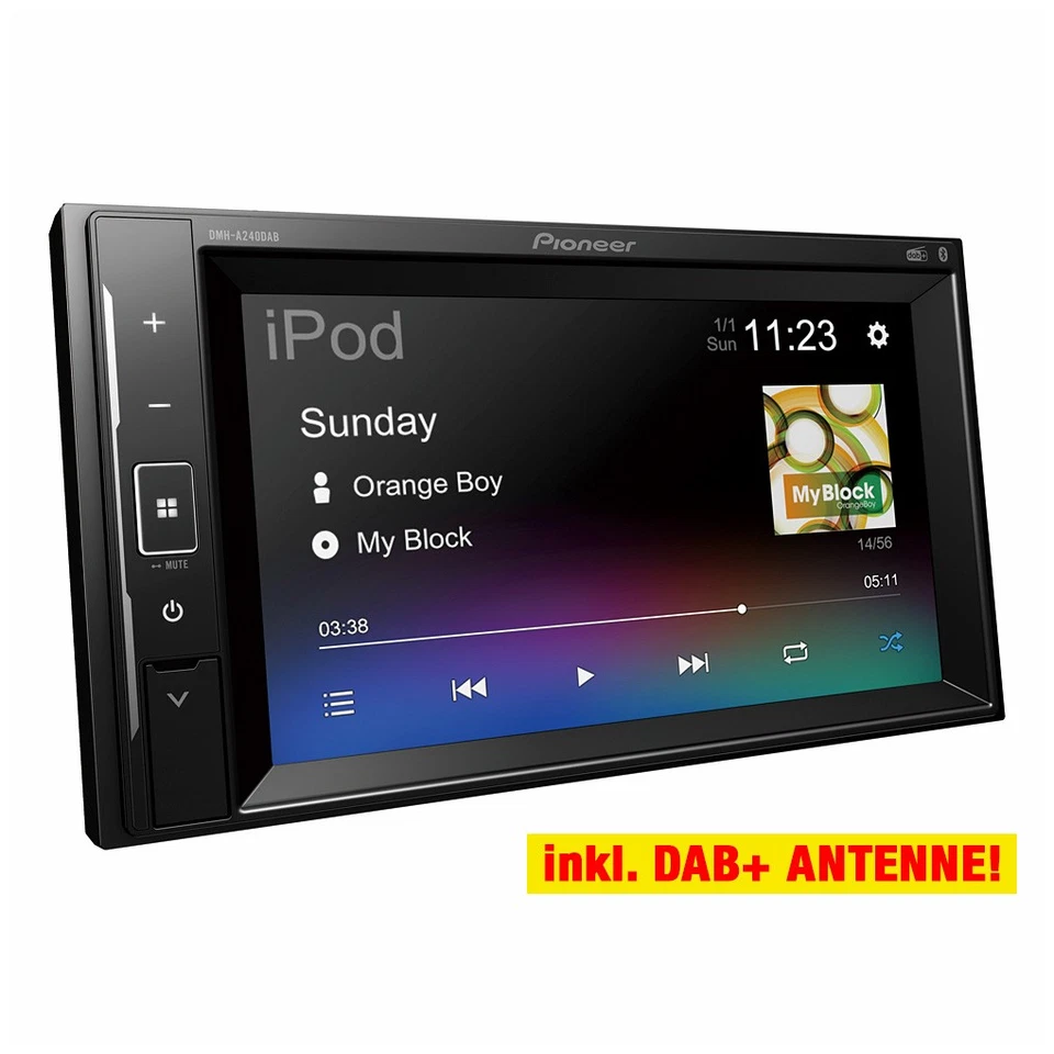 PIONEER 2-DIN DMH-A240DAB Auto Radioset für SMART ForTwo 451 - 2007-09/2010 - Bild 1 von 4