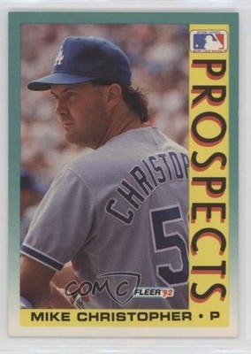 1992 Fleer Prospects Mike Christopher #654 Rookie RC 0f3j